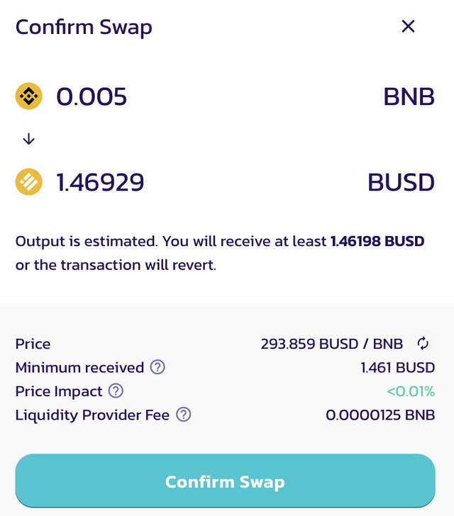 تبدیل bnb به busd