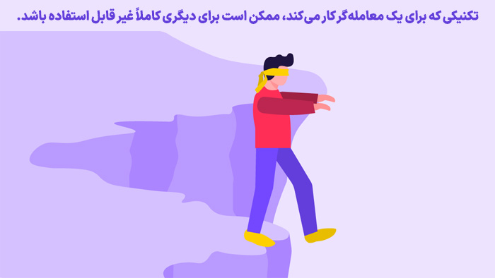 تکنیکی که برای یک معامله‌گر کار می‌کند، ممکن است برای دیگری کاملاً غیر قابل استفاده باشد.