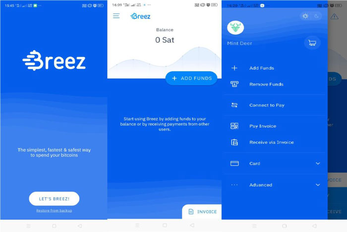 کیف پول بیریز (Breez Wallet)