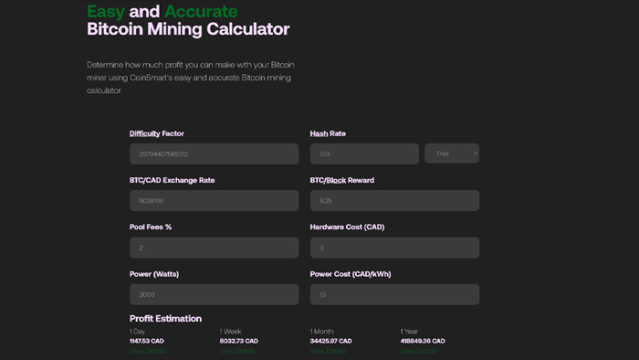 ماشین حساب CoinSmart