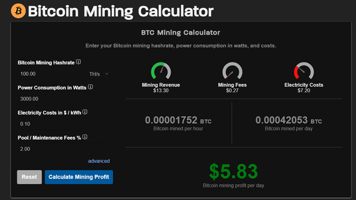 ماشین حساب CoinWarz